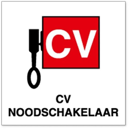 Locatieaanduiding Cv Noodschakelaar (Sticker)
