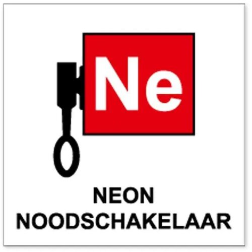 Locatieaanduiding Neon Noodschakelaar (Sticker)