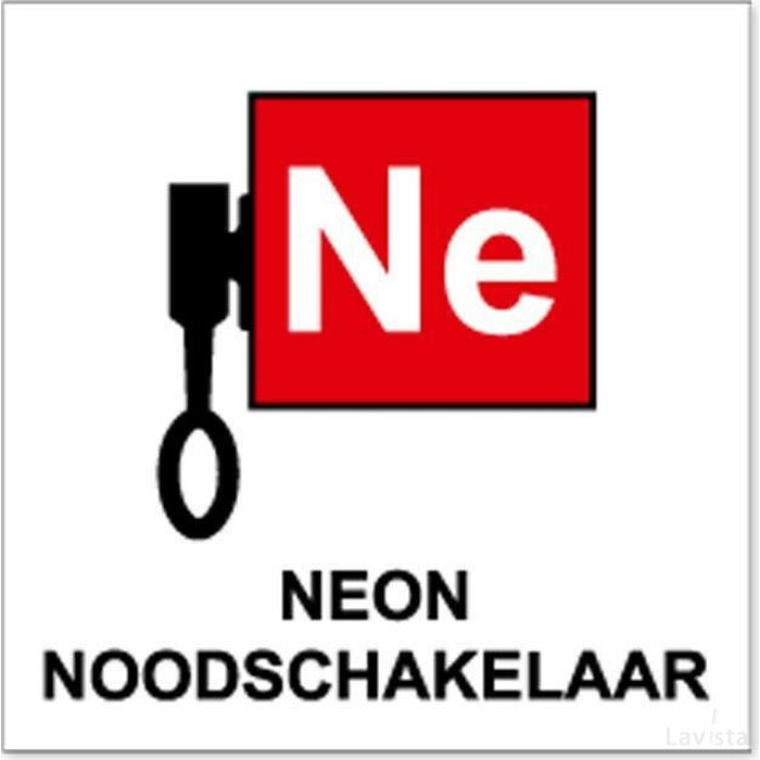 Locatieaanduiding Neon Noodschakelaar (Sticker)