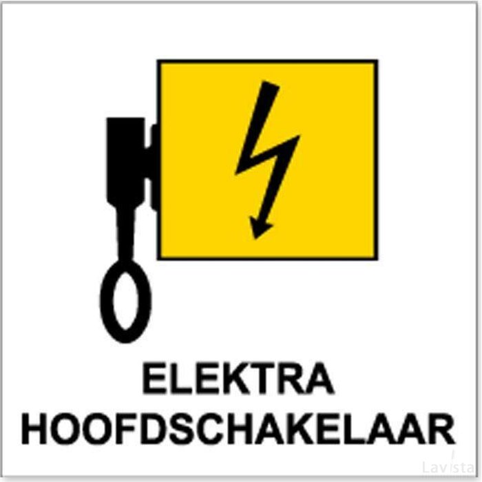 Locatieaanduiding Elektra Hoofdschakelaar (Sticker)