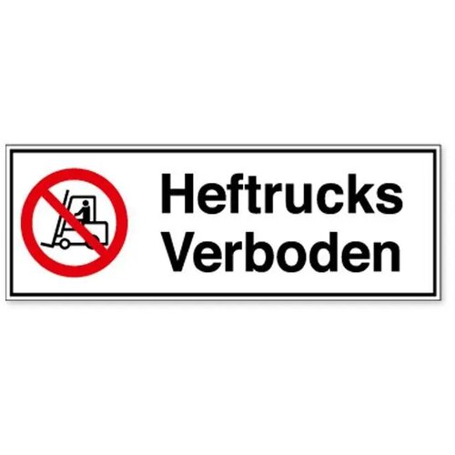 Heftrucks Verboden (Sticker)