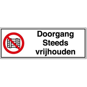 Doorgang Steeds Vrijhouden (Sticker)