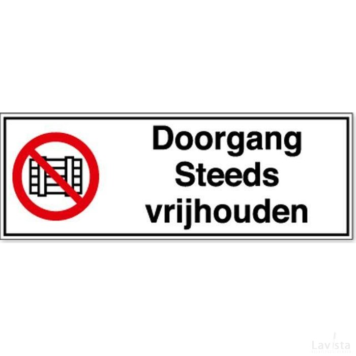 Doorgang Steeds Vrijhouden (Sticker)