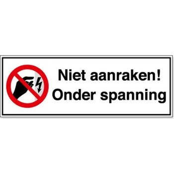 Niet Aanraken, Behuizing Onder Spanning (Sticker)