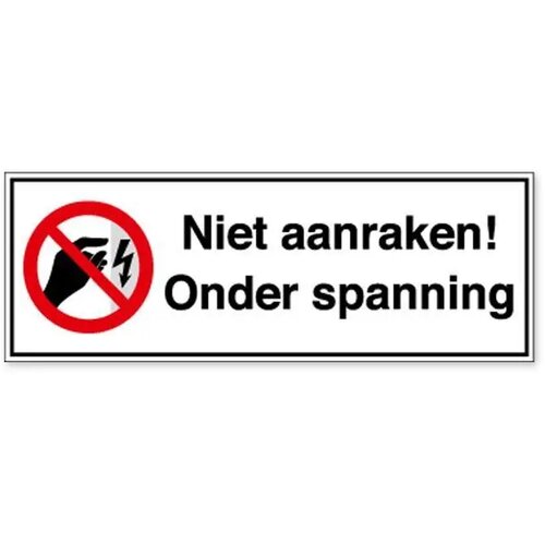 Niet Aanraken, Behuizing Onder Spanning (Sticker)