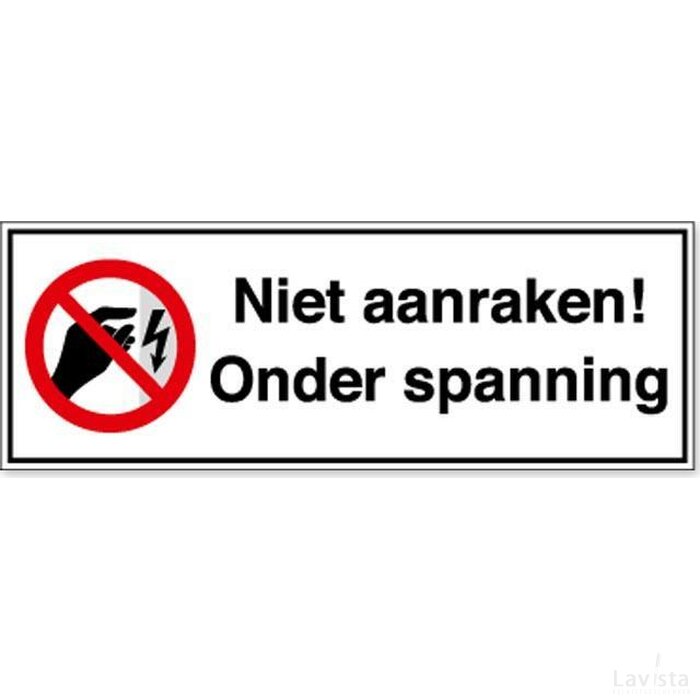 Niet Aanraken, Behuizing Onder Spanning (Sticker)