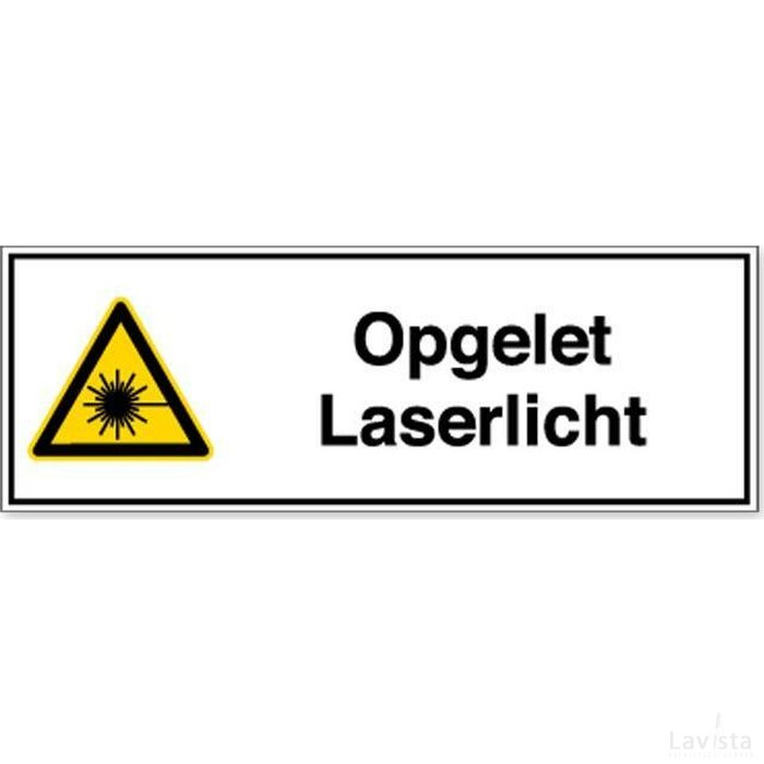 Opgelet Laserlicht (Sticker)