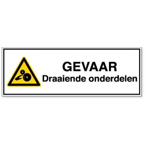 Waarschuwing; Roterende Onderdelen (Sticker)