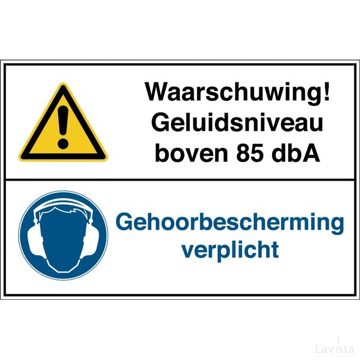 Geluidsniveau Boven 85 Dba / Gehoorbescherming Verplicht (Sticker)