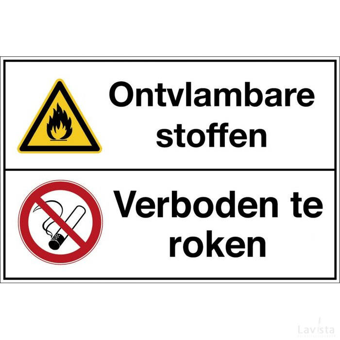 Brandgevaarlijke Stoffen / Verboden Te Roken (Sticker)