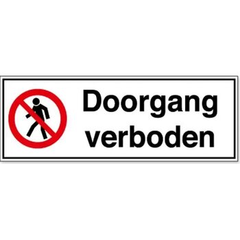 Doorgang Verboden (Sticker)