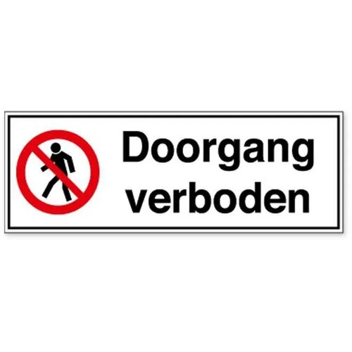 Doorgang Verboden (Sticker)