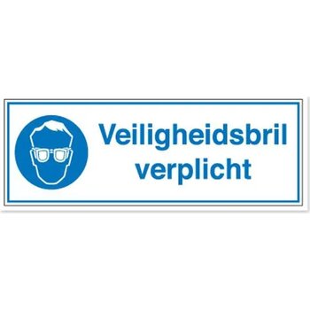Veiligheidsbril Verplicht (Sticker)