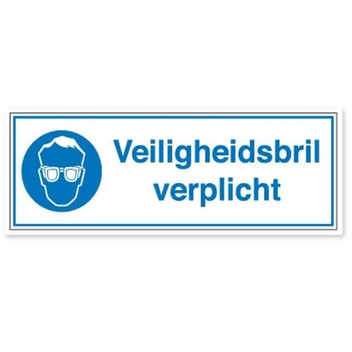 Veiligheidsbril Verplicht (Sticker)