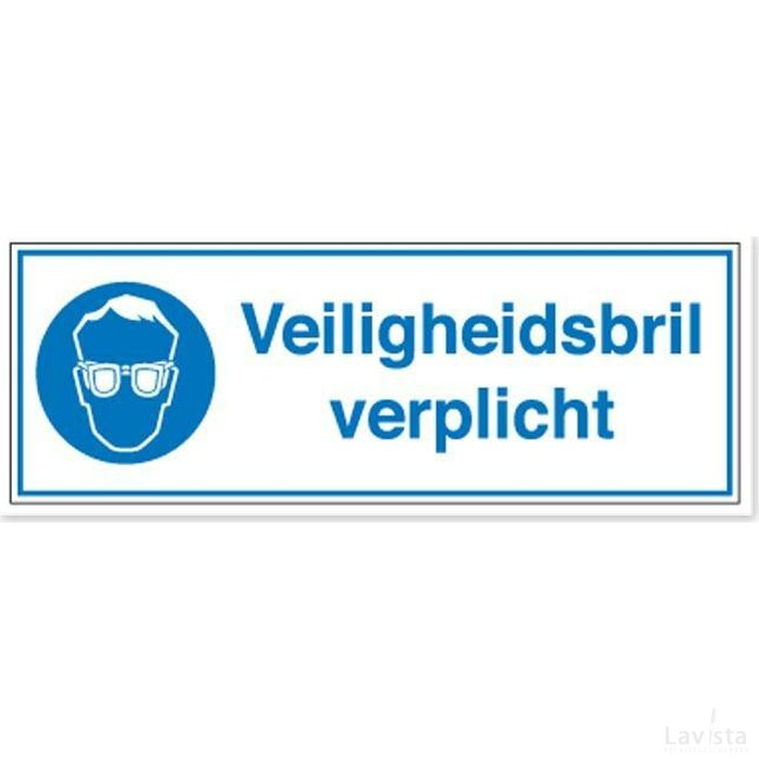 Veiligheidsbril Verplicht (Sticker)