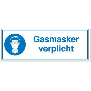 Gasmasker Verplicht (Sticker)
