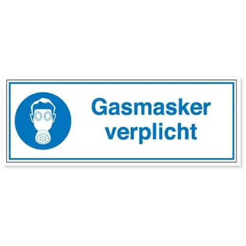 Gasmasker Verplicht (Sticker)