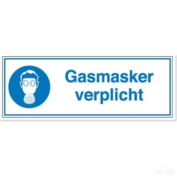 Gasmasker Verplicht (Sticker)