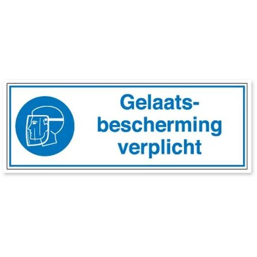 Gelaatsbescherming Verplicht (Sticker)