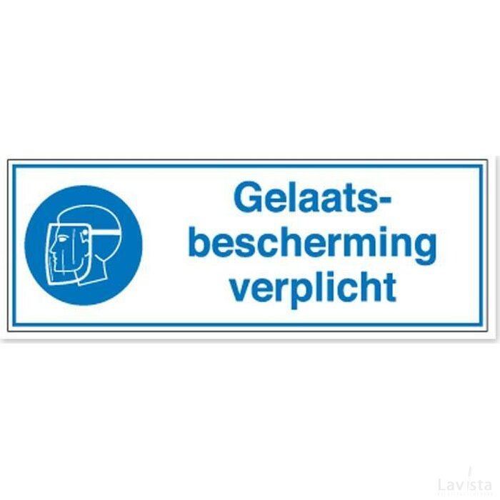 Gelaatsbescherming Verplicht (Sticker)