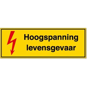 Hoogspanning Levensgevaar (Sticker) Hoogspanning Levensgevaar (Sticker)