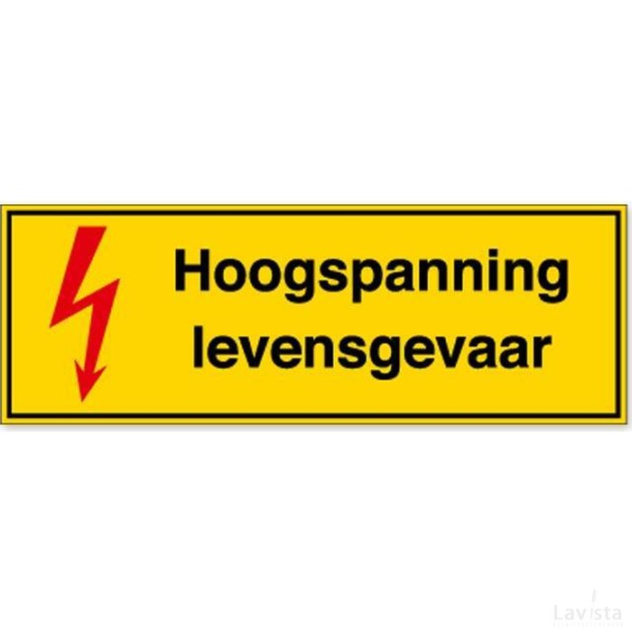 Hoogspanning Levensgevaar (Sticker)