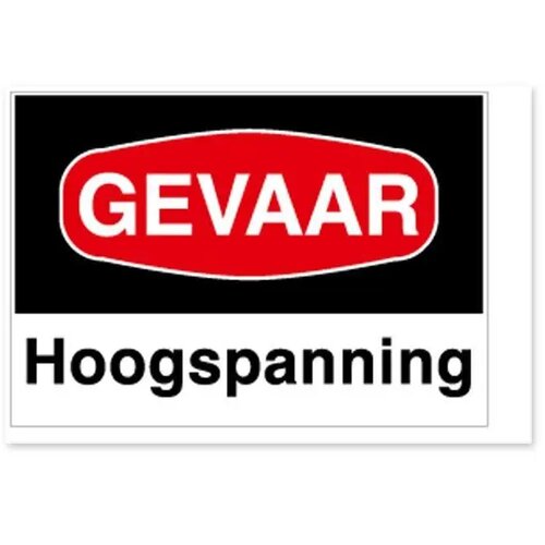 Gevaar Hoogspanning (Sticker)