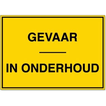 Gevaar / In Onderhoud (Sticker)