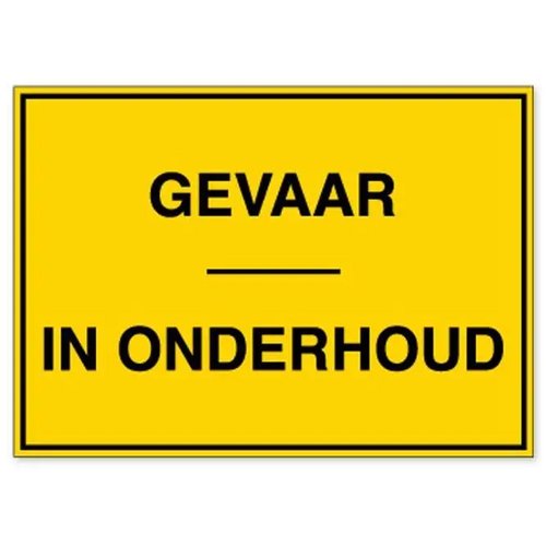 Gevaar / In Onderhoud (Sticker)