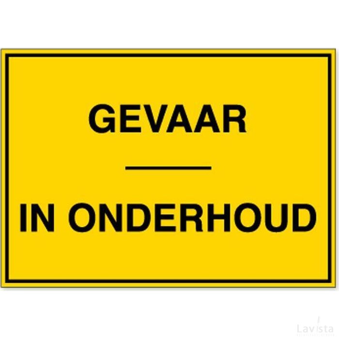 Gevaar / In Onderhoud (Sticker)