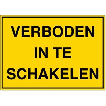 Verboden In Te Schakelen (Sticker)