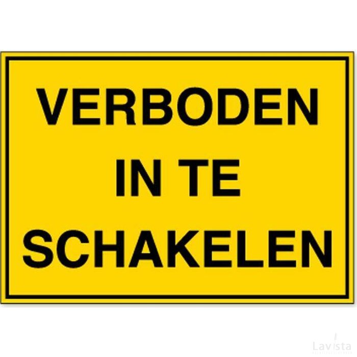 Verboden In Te Schakelen (Sticker)