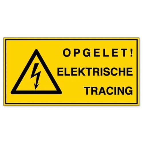 Opgelet ! Elektrische Tracing (Sticker)