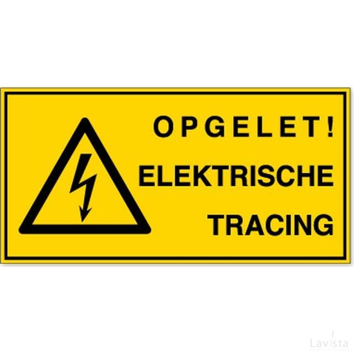 Opgelet ! Elektrische Tracing (Sticker)