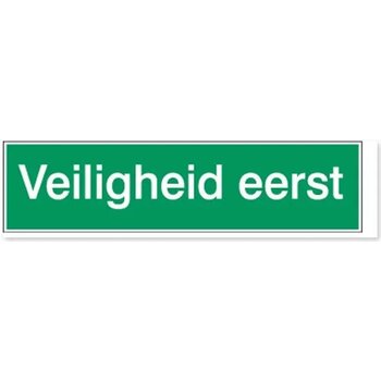 Veiligheid Eerst (Sticker)
