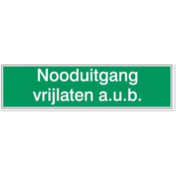 Nooduitgang Vrijlaten A.u.b. (Sticker)