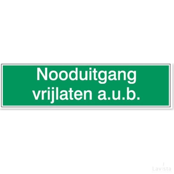 Nooduitgang Vrijlaten A.u.b. (Sticker)