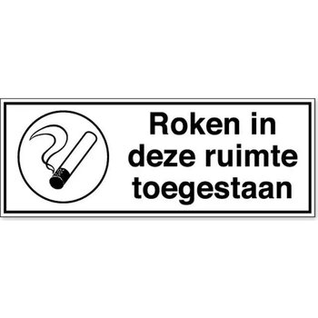 Roken In Deze Ruimte Toegestaan (Sticker)