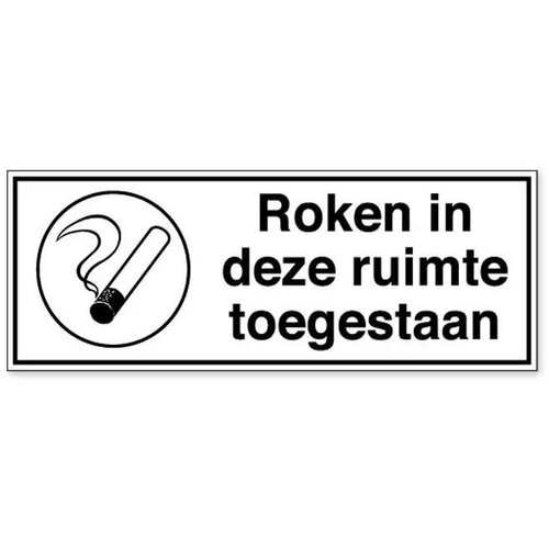 Roken In Deze Ruimte Toegestaan (Sticker)