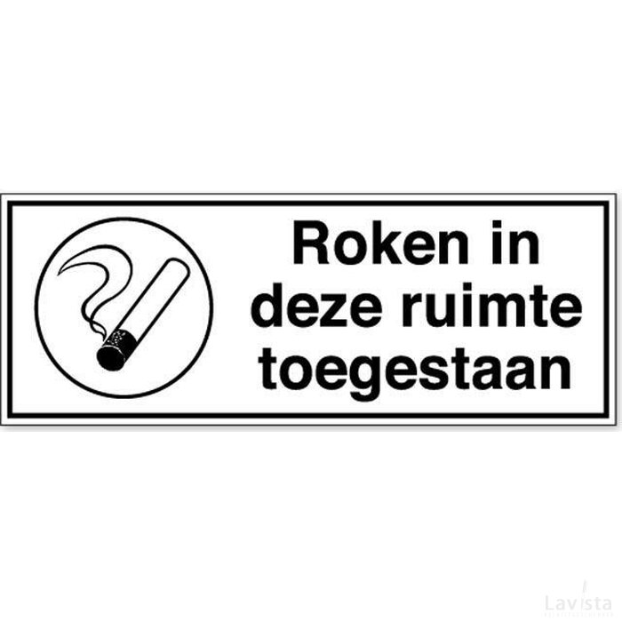 Roken In Deze Ruimte Toegestaan (Sticker)