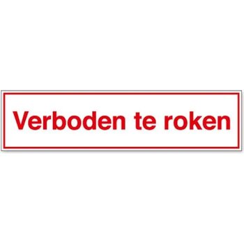 Verboden Te Roken (Sticker)