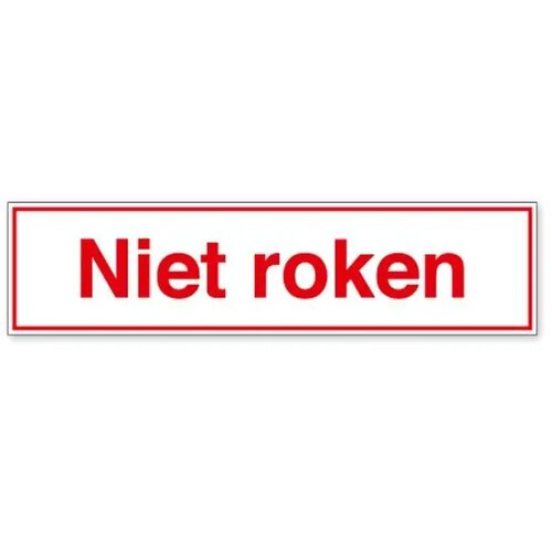 Niet Roken (Sticker)