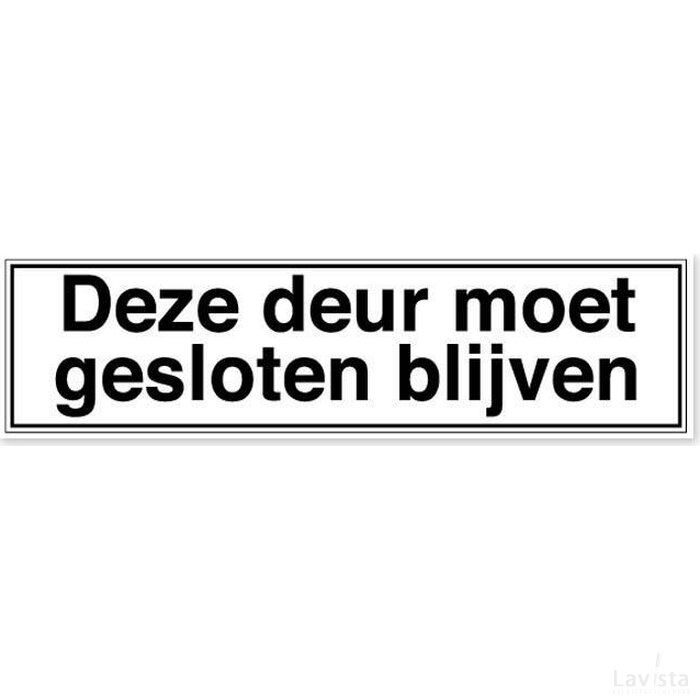 De Deur Moet Gesloten Blijven (Sticker)