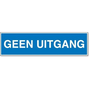 Geen Uitgang (Sticker)
