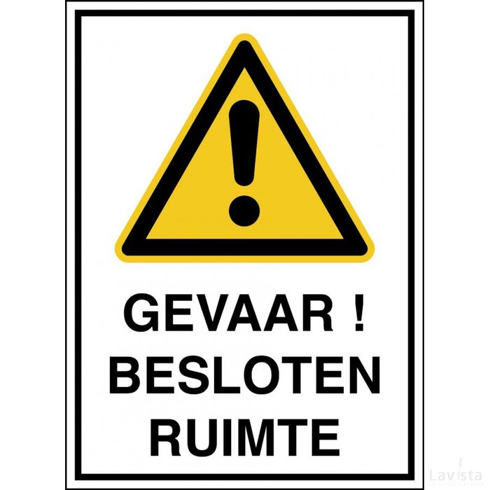 Gevaar! Besloten Ruimte (Sticker)