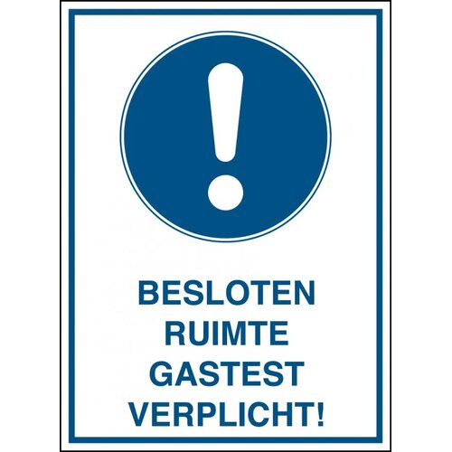 Besloten Ruimte / Gastest Verplicht! (Sticker)