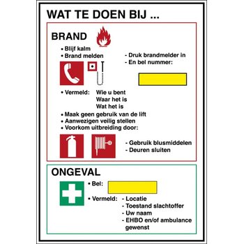 Calamiteitenbord - Wat Te Doen Bij... (Sticker)