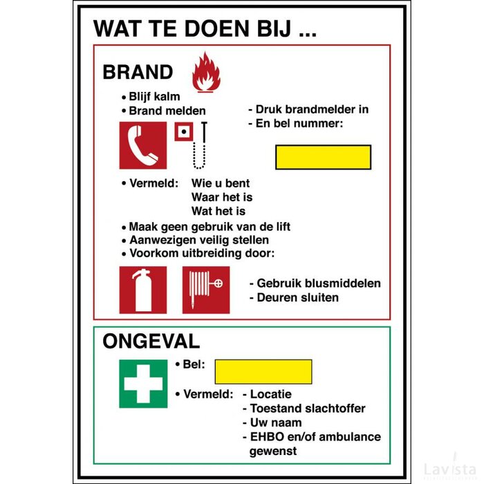 Calamiteitenbord - Wat Te Doen Bij... (Sticker)