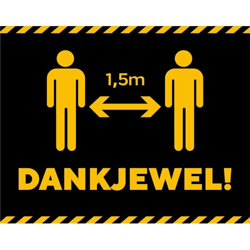 Afstand houden 1,5 meter