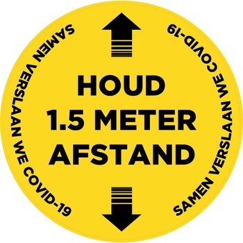 Houd 1,5 meter afstand